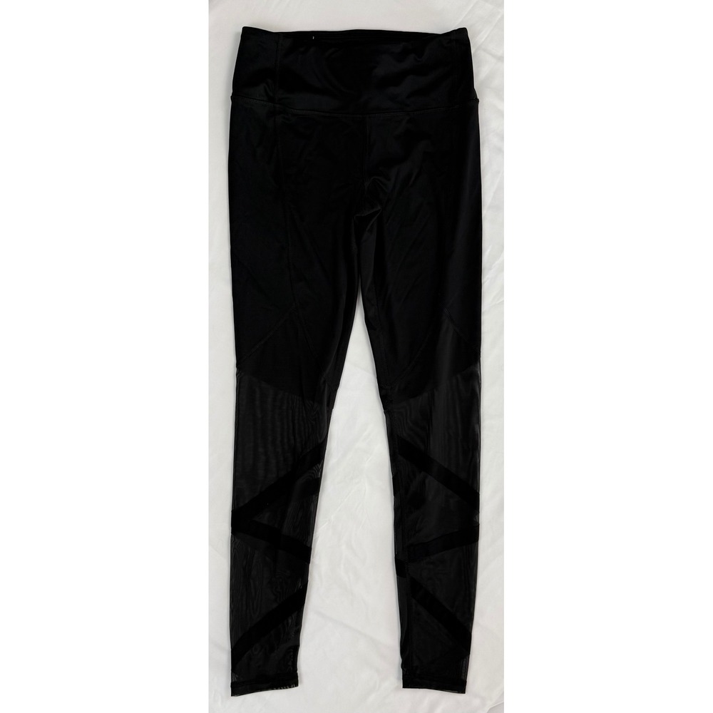 Victoria's Secret Sport Knockout Leggings Black Mesh Strappy Women's Small